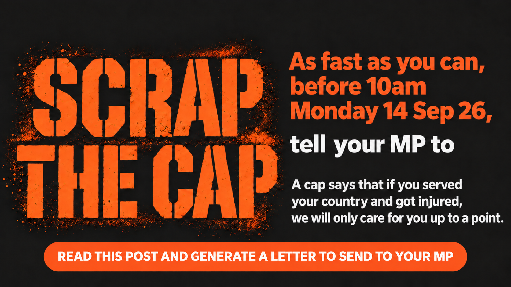 Scrap the $5,000 cap on veterans' allied health care — write to your MP